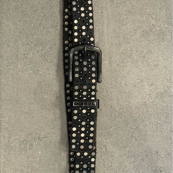 Diesel Black Studded Belt - Picture 2 of 8